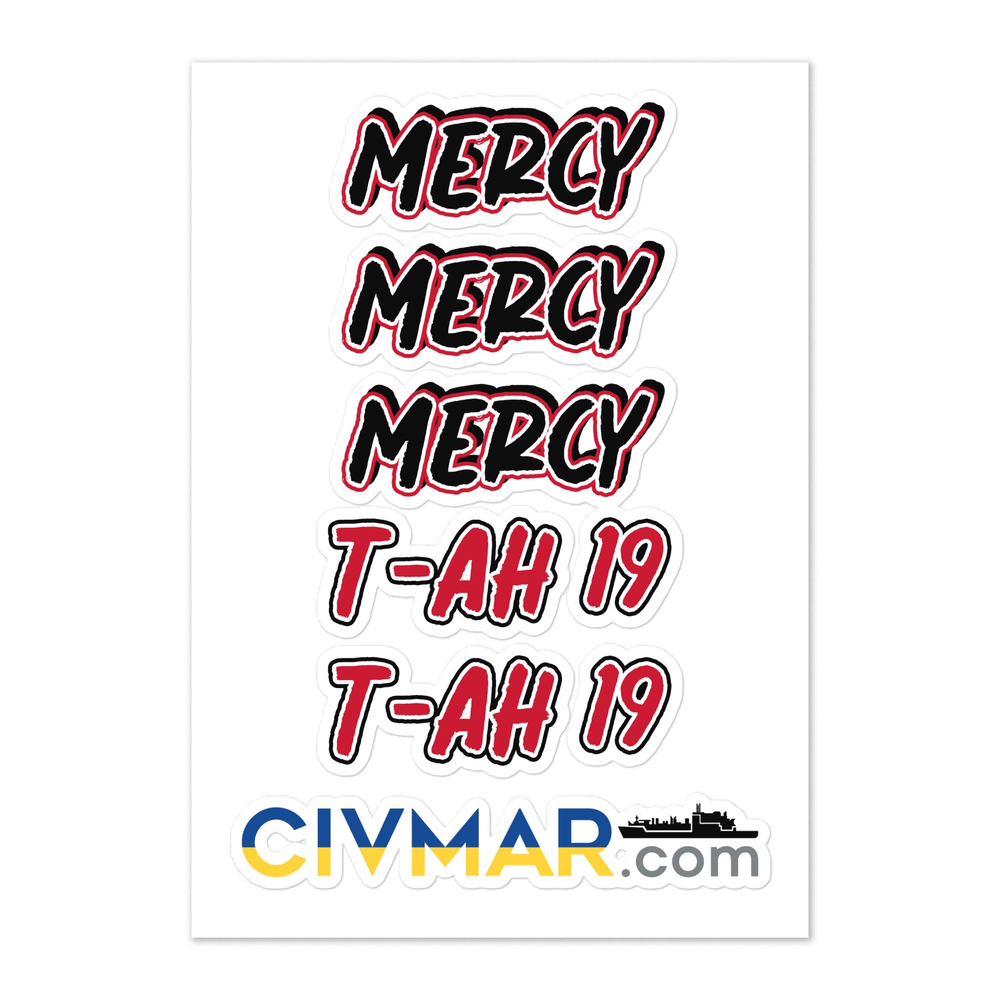 Mercy Sticker sheet – CIVSail.com
